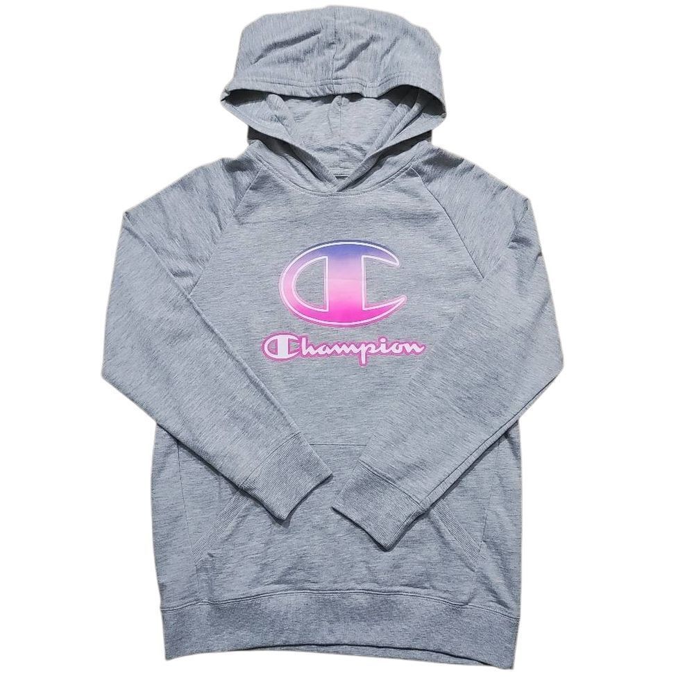 Champion Heather Gray Girls Pullover Hoodie XL